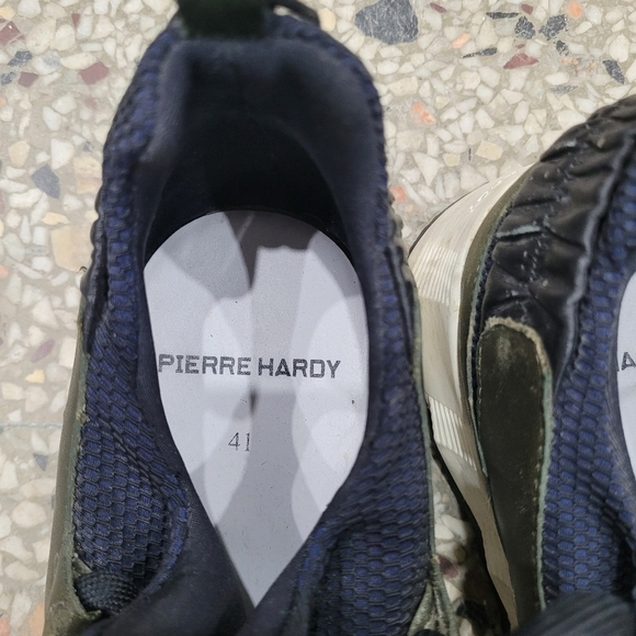 Pierre Hardy Men's Black and Green Sneakers - Picture 4 of 6